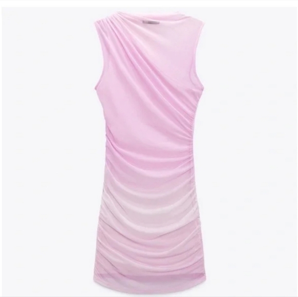 Zara Dresses & Skirts - ZARA Pink and White Sleeveless Dress MEDIUM